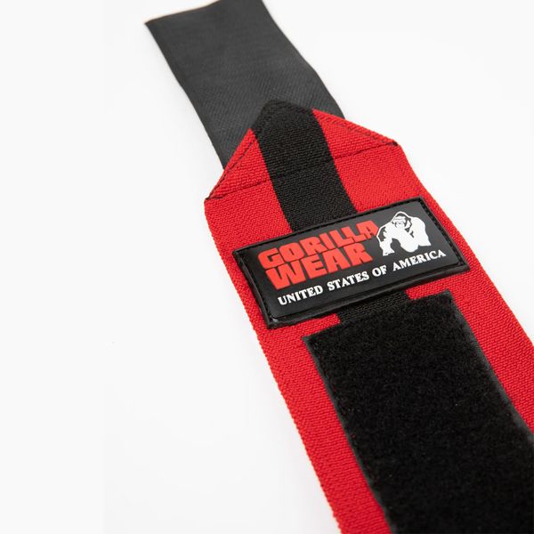 Кистевые бинты Gorilla Wear Wrist Wraps ULTRA Red/Black (45 см, жесткие) gw_9913190509 фото